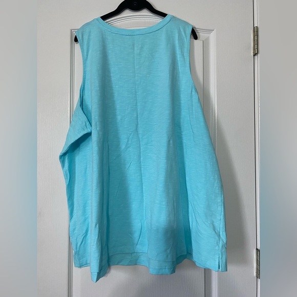Denim and Co. Women's Blue and White Tank Tops Size 4X - Picture 2 of 4